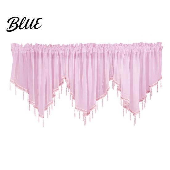 Solid Color Triangle Decor Window Valance Short Curtain Shape Kitchen Drape Home