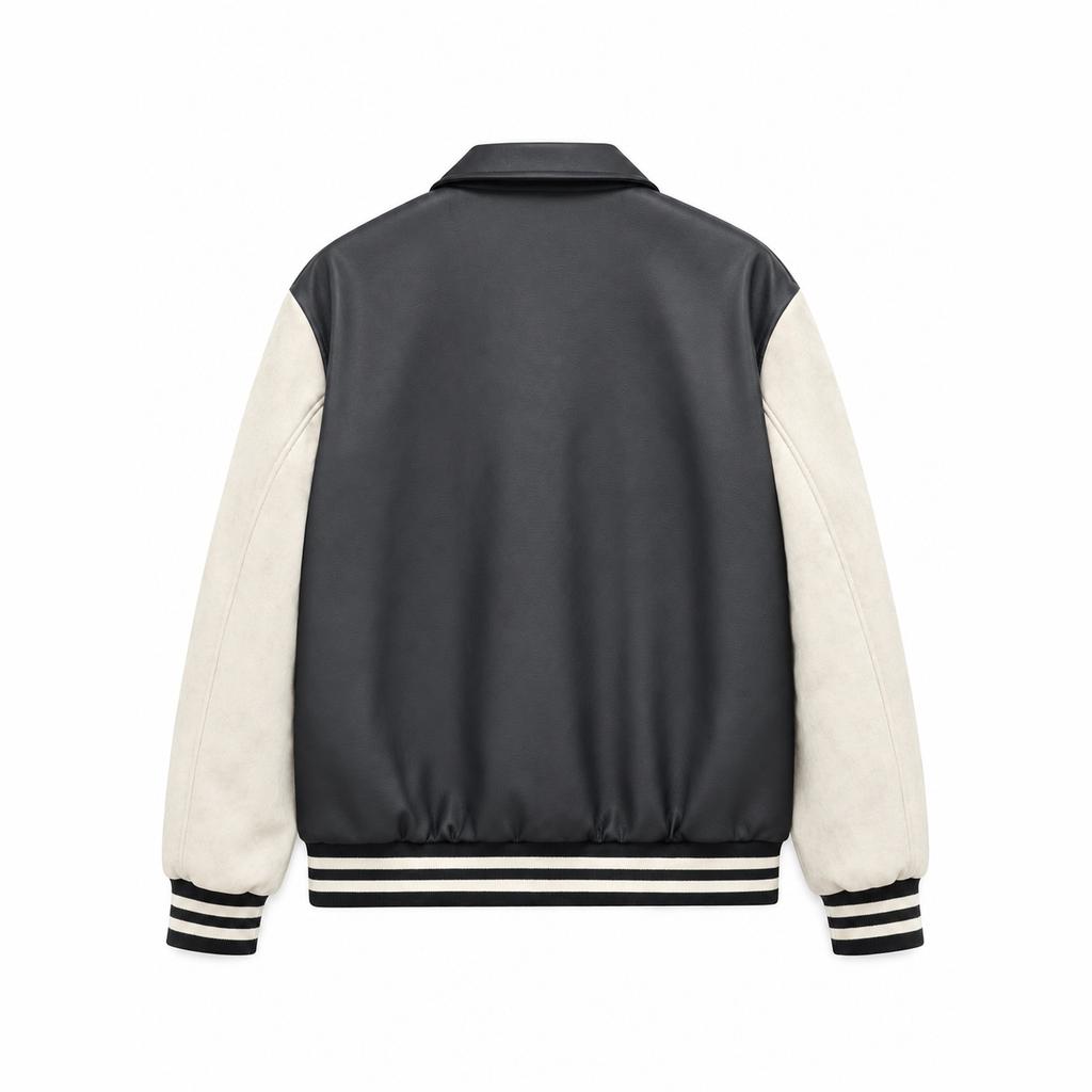 Ruffian handsome jacket men's PU leather high street tide brand Hong Kong style original style trend loose leather jacket