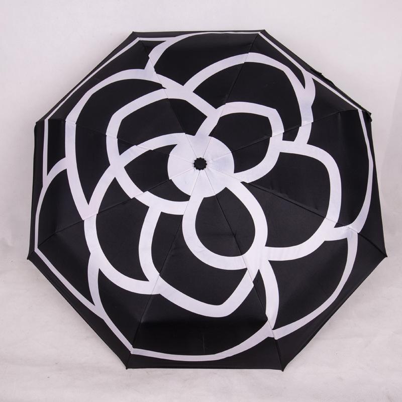 

Креативный небольшой и свежий складной зонт втрое, солнцезащитный зонт, солнцезащитный козырек, солнцезащитный крем, защита от ультрафиолета, погода и дождь, зонт двойного назначения 8K чёрный