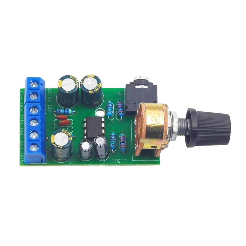 Mini Stereo Amplifier Board with Adjustable Volumes Knob Wide Electric Ranges Simple to Operate for 0 2W to 5W Speakers