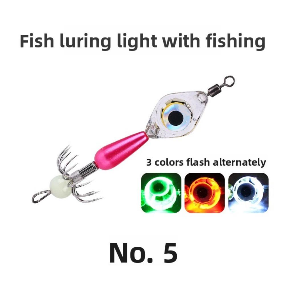 

Светящиеся светодиодные крючки для кальмаров Электронный светящийся крючок Подводный рыболовный свет Подводная рыбалка 5#