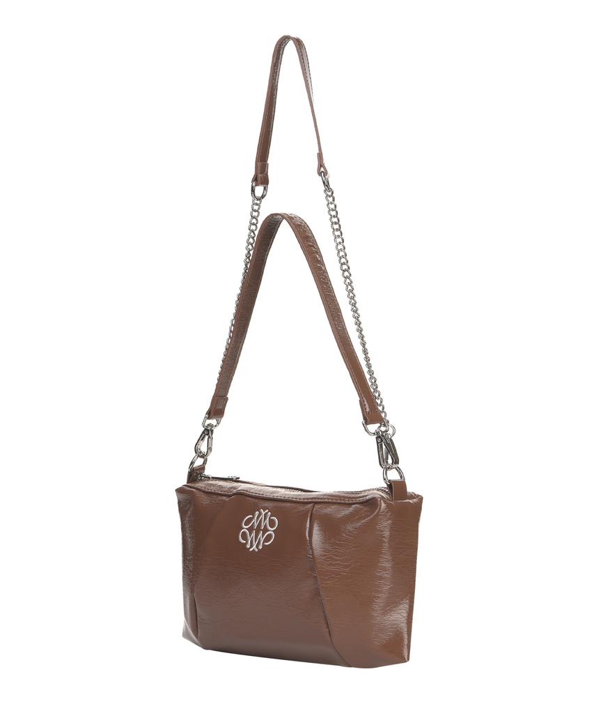 NickNicole Nicole Square Shoulder Mini Chain BagBrown