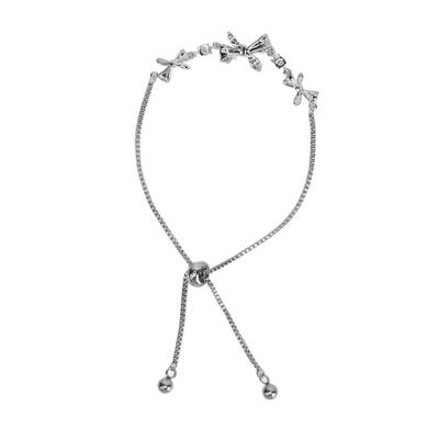 Bowknot Titanium Steel Bracelet Pull Out Adjustable Chain Bracelet Lightweight Soft Slider
