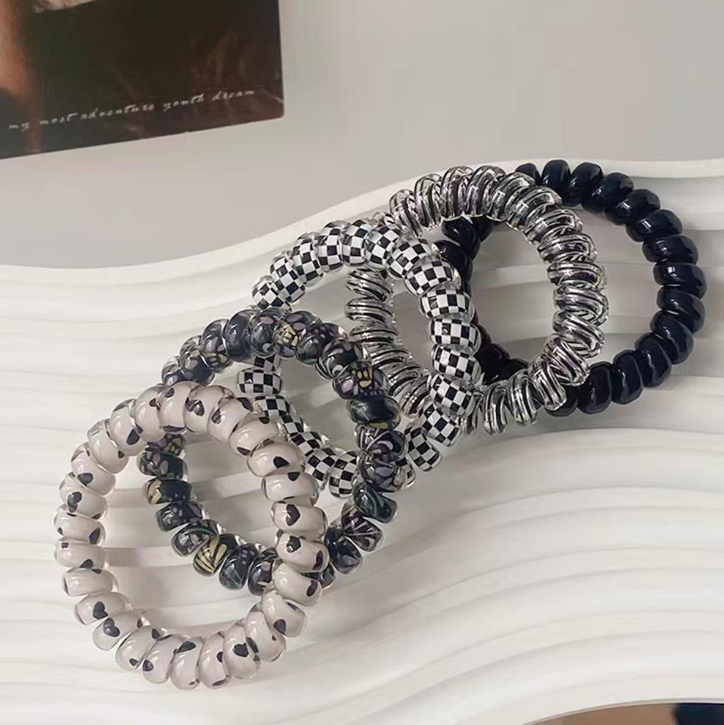 Gradient Elastic Hair Tie – High-Quality Telephone Cord Hair Accessory