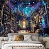 Magic bookshelf library tapestry wall decoration bedroom art tapestry living room wall hanging"