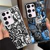 Case for Samsung Galaxy S26 S24 FE S21 S22 Ultra S25Edge S23 S20 FE Note 20 Ultra S25 Phone Cover Graffiti Black