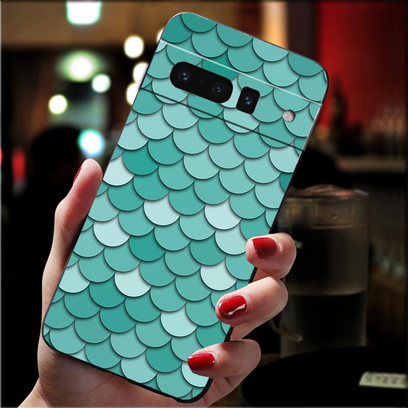 

Phone Case For Google Pixel 10 9 Pro XL 9A 8 7 6 Pro Pixel 8A 7A 6A Pixel 8 7 6 5 Mermaid Fish Scale Google Pixel 7a