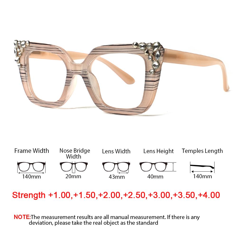 Oprah Style Stylish Diamond Crafted with Spring Hinges Diopter Glasses TUREZING Presbyopia Eyeglasses Professional Vision Correction