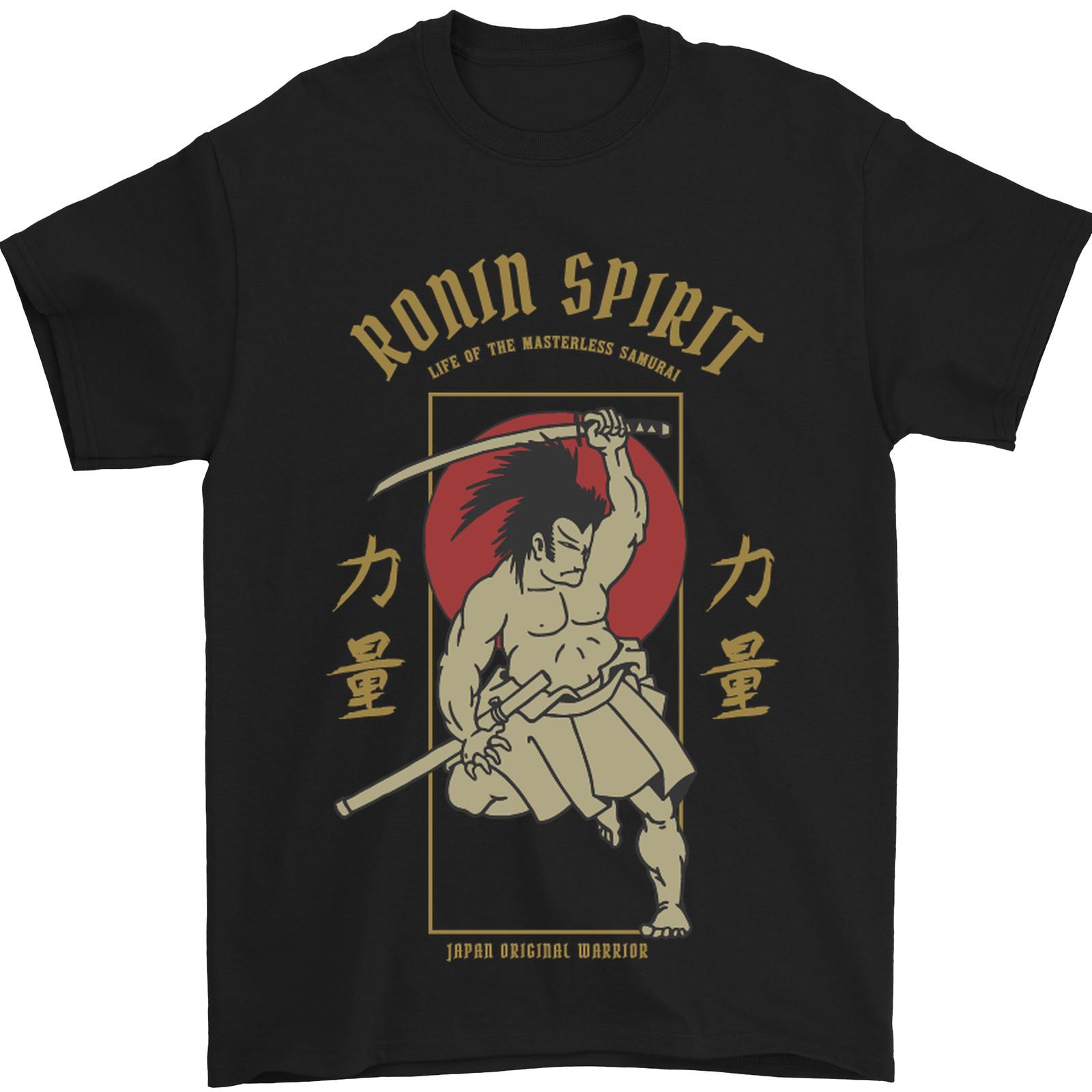 Ronin Spirit Samurai Japan Japanese Mens T-Shirt Cotton S
