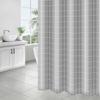 Meijuke Waterproof Nordic Gray Plaid Shower Curtain