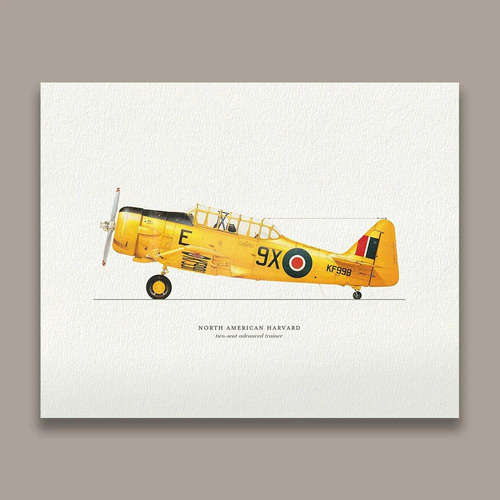 Vintage Plane Collection Poster Airplane Lover Gift Wall Art Aviation Pilot Aircraft Print Boys Kids Playroom Nursery Decoration