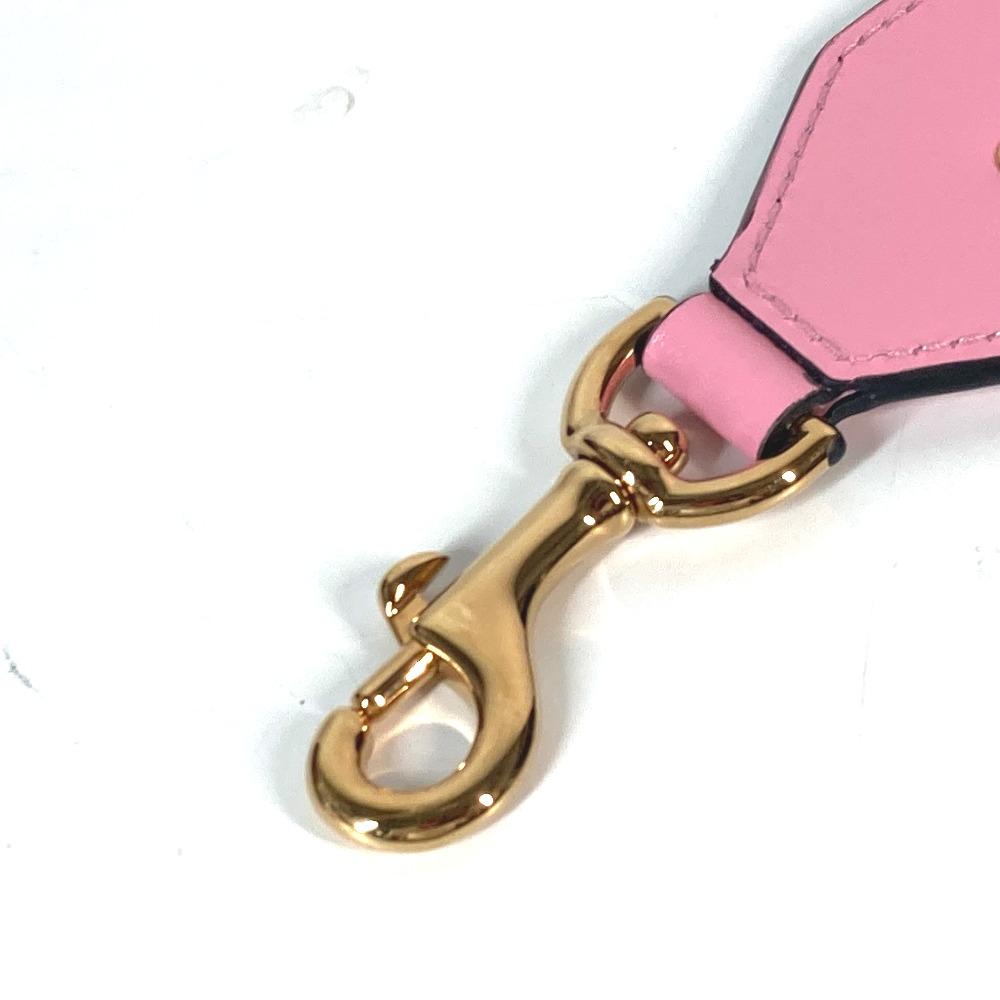 VERSACE logo  Shoulder strap Canvas/Leather pink/Black Unused