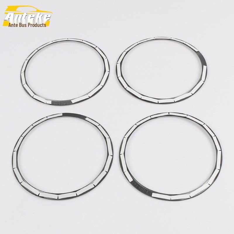 Compatible with 17 Ford Kuga models, this door speaker box decorative frame features a bright ring electroplated speaker cover.