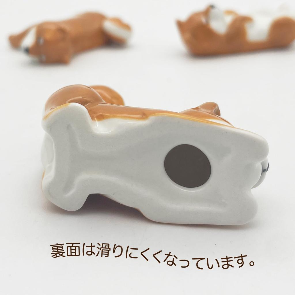 Roztomilé nádobí Inu Shiba Inu na odkládací podložku na hůlky 6 x 4 cm Zvířecí Různé Psí zboží Lidské nádobí Bílé SAN4573 "Shiba Everyday" (Sada 3) Cca.