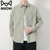 Men's Long-Sleeve Cotton Casual Workwear Shirt