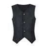 2025 Gothic Medieval Men's Vest and Waistcoat Set for Spring/Autumn - European & American Style Stage Costume
