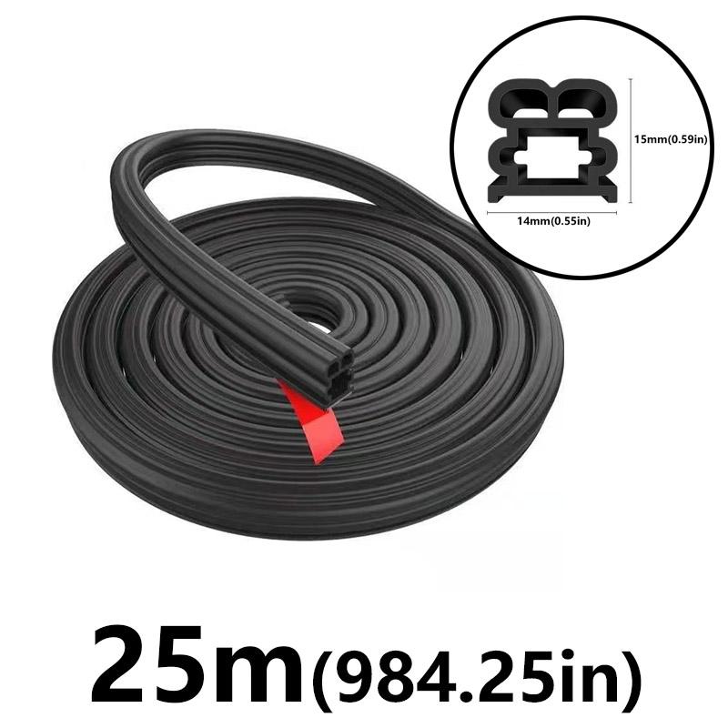 Verdickter Streifen für Autotür, Kofferraumhaube, universeller Dichtungsstreifen zur Staub- und Geräuschreduzierung, Autotürdichtungen, doppellagiger Gummistreifen