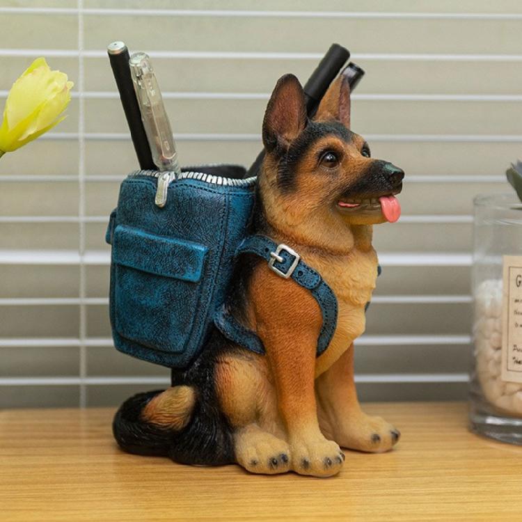 Cartoon Dog Pencil Holder Practical Pen Container Convenient Makeup Organizer