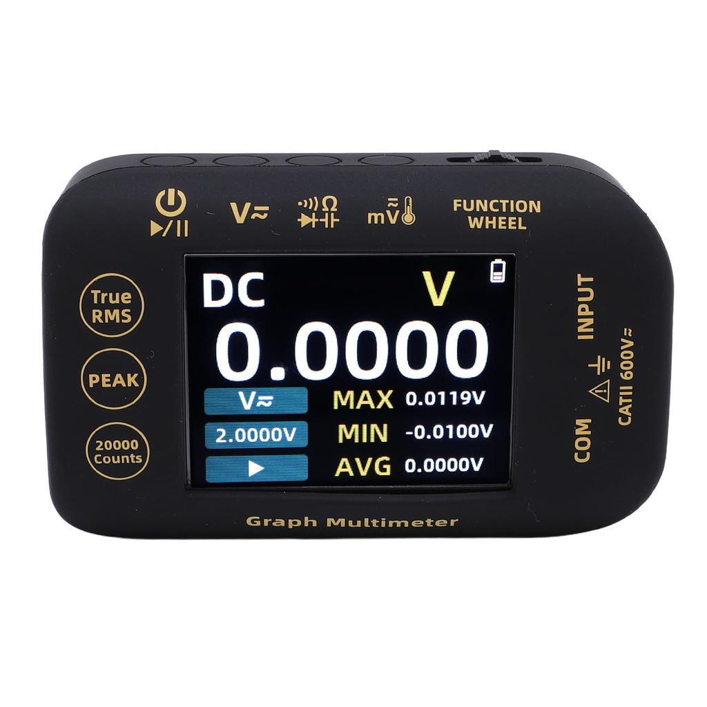 PV Digital Multimeter 20000 Counts 2.8 Inch TFT Screen Rechargeable Graphical Multimeter Photovoltaic Electrical Tester