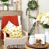 Yellow Flower Pillow Cover Double Sided 2D Print Soft Linen Throw Pillow Cover Living Room Bedroom Sofa Decor Fresh Vibe Gift