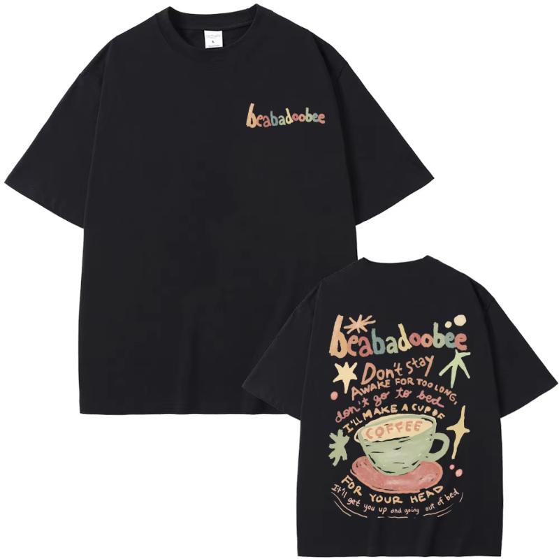 Beabadoobee Grafische Print T-shirt Unisex Dames Mode Vintage Oversized T-shirts Unisex Casual Puur Katoen T-shirt Y2k Streetwear