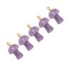 5pcs Crystal Mushroom Pendant Natural Crystal Hand Engraved DIY Mushroom Charm for Necklace Bracelet Jewelry Making