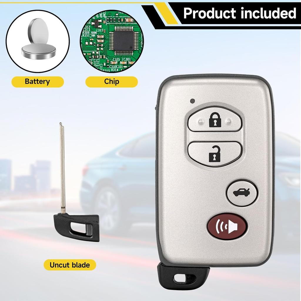 Key Fob Replacement Fits for Toyota Camry 2007-2009 Avalon 2007 2008 2009 2010 Smart Car Keyless Entry Remote HYQ14AAB 314.3MHz
