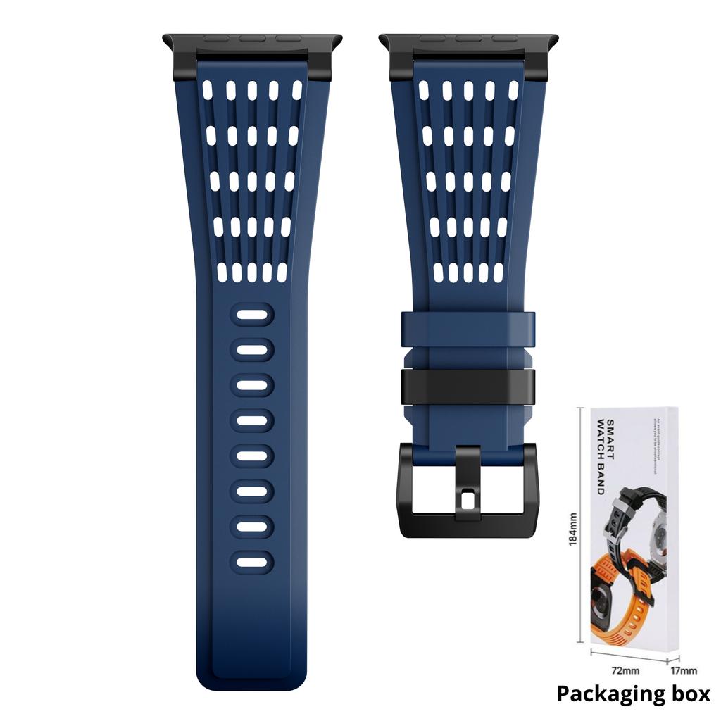Sports Silicone Bracele For Apple Watch Ultra 4 49mm Series 11 10 46mm 45mm 44mm 42mm Luxury Business Strap for Iwatch 9 8 7 6 5 SE3 Ultra3