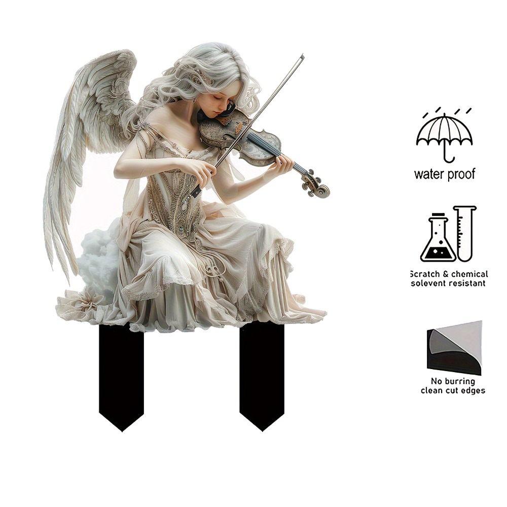 Acryl Fee Mini Figuur Schattig Creatief Tuin Vloerstekkers Multifunctioneel Kunstbloem Fee Beeld Sculpturen Buiten