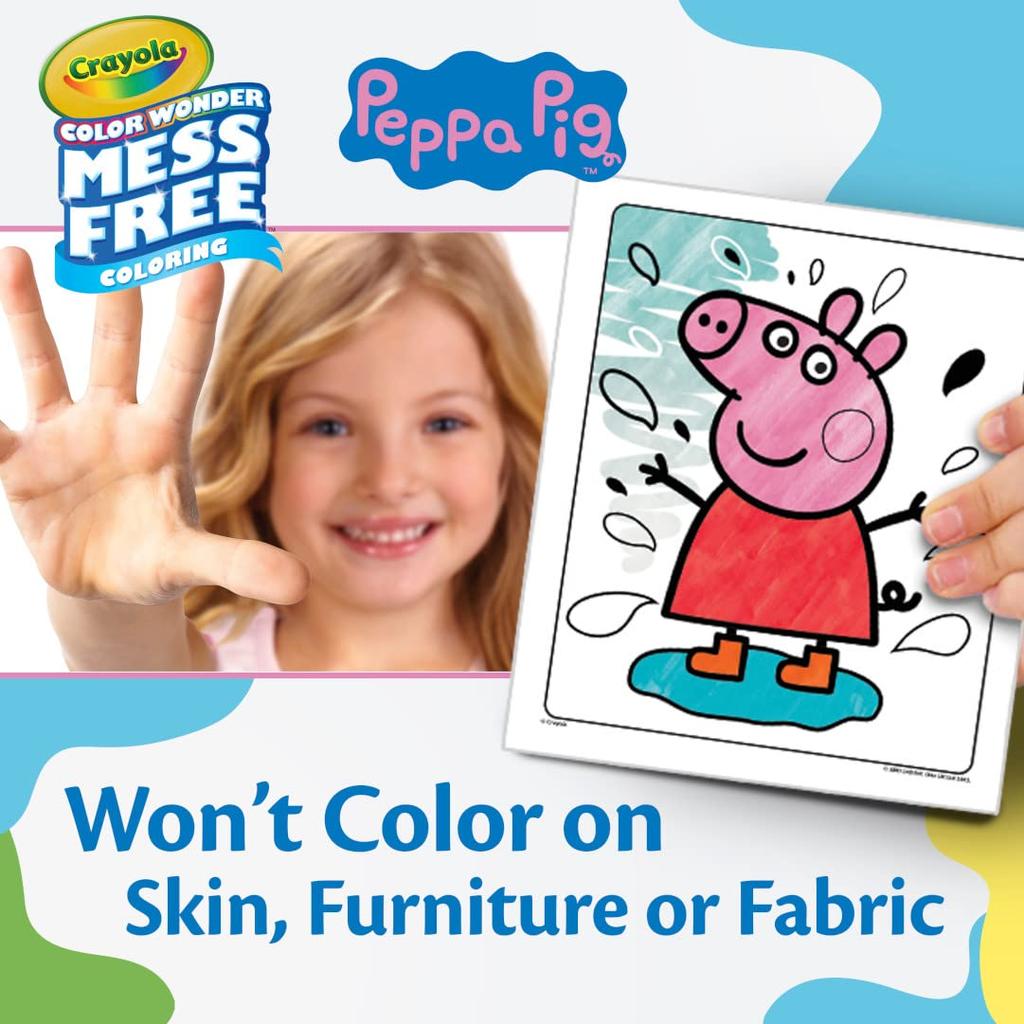 Crayola Color Wonder Coloring Pad Pig & Markers-Peppa -75-70000