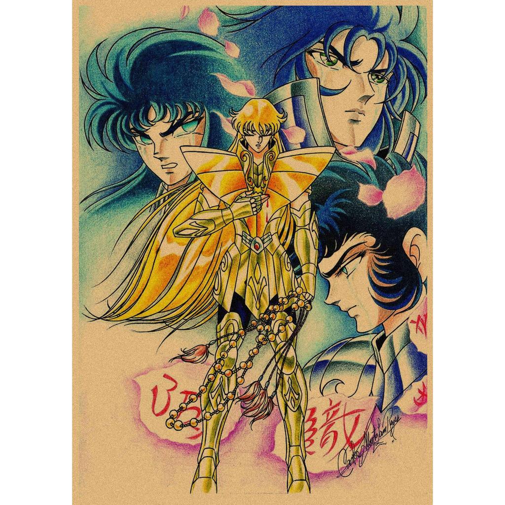 Saint Seiya Retro Kraft Paper Anime Poster Wall Decor Mural 374