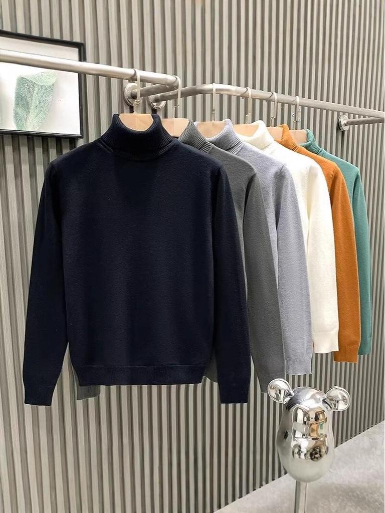 Unisex Trendy High Neck Sweater: Warm, Loose Knitwear for Teens - Perfect for Autumn & Winter