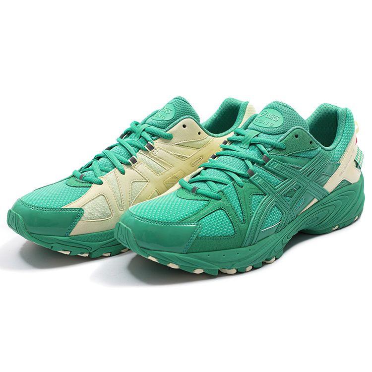 Asics Gel-Kahana Tr Comfortable Fabric Synthetic Leather Low-Top Long Distance Running Shoes Unisex Sneaker Green 1203A236-300