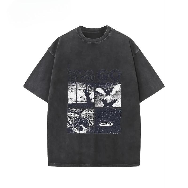 

European sizes Men s T-Shirt - Keep Moving Forward Motivational Print, Casual Short Sleeve Round Neck Tee for Casual Attire, All-Season Comfort 5XL