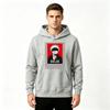 Anime Gojo Printed Men Pullover Hoodie, Casual Long Sleeve Black Hooded Sweatshirt for Daily Wear