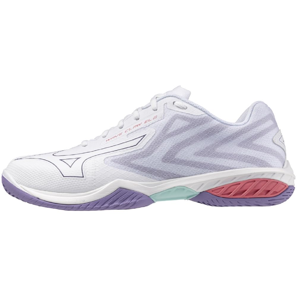 

Badminton Shoes Wave Claw EL 2 Fit Lightweight Flexibility Resilience All Rounder White x Purple x Pink cm 2E [Mizuno] 22.5