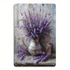 Vintage Lavendel Libelle Metallschild Rustikales Haus Garten Wandkunst 8x12 Zoll