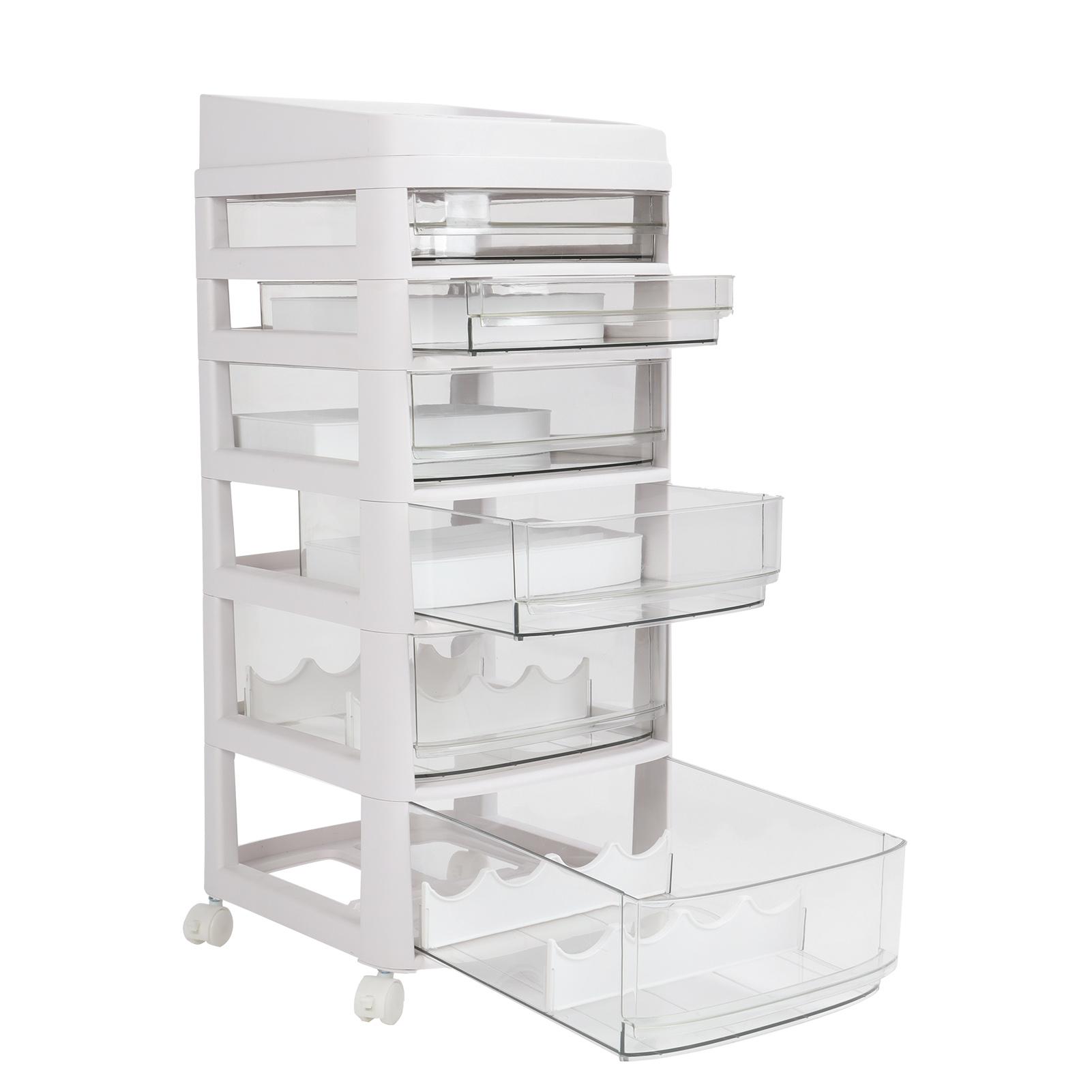 

Ящик для хранения косметики для ногтей, многослойный, для хранения лаков для ногтей, ювелирных изделий, с 6 ящиками