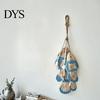 Seaside Wall Hanging Rustic Nautical Wooden Fish Decor, Coastal Beach Style Home Decor Ornament with Fishing Net for Lake House, Bedroom, Bathroom