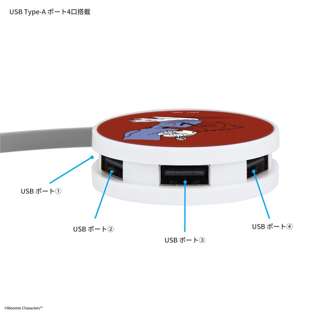 Gourmandies Moomin Round USB Hub Little My MMN-128B