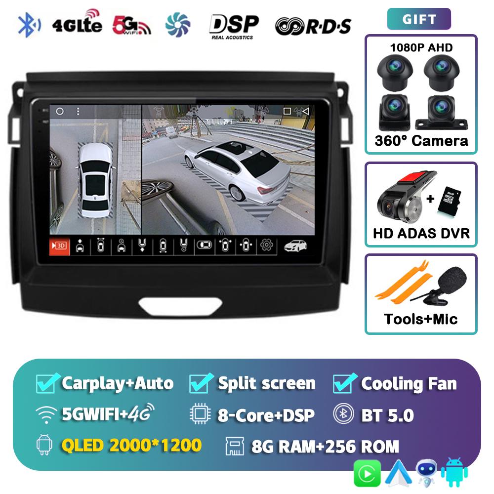 Android 14 Carplay 2 Din Car Radio For Ford Ranger 2015 2016 2017 2018 2019 2020 Autoradio GPS Multimedia 2din Head Unit Stereo