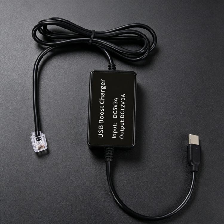 5V To 12V USB C To RJ11 Current Boosting Cable For Safety Systems 155Cm Long