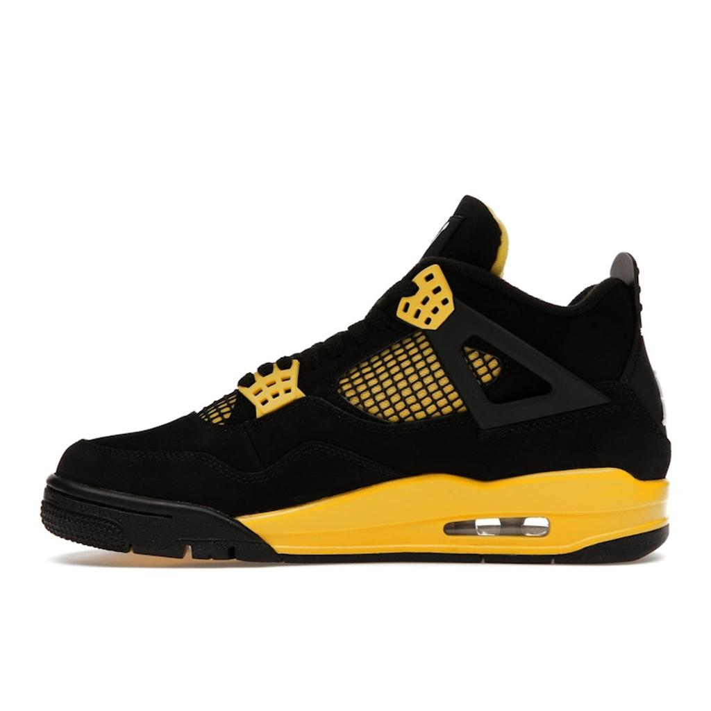 Air Jordan 4 Retro Thunder 2023 Unisex Sneakers Black Tour-Yellow DH6927-017