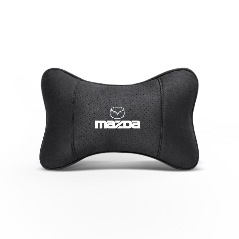 Headrest Lumbar Support Backrest Cushion Suede Car Pillow Neck Protection key For Mazda 6 CX30 CX7 CX5 2 CX3 MX3 5 3 Axela Demio