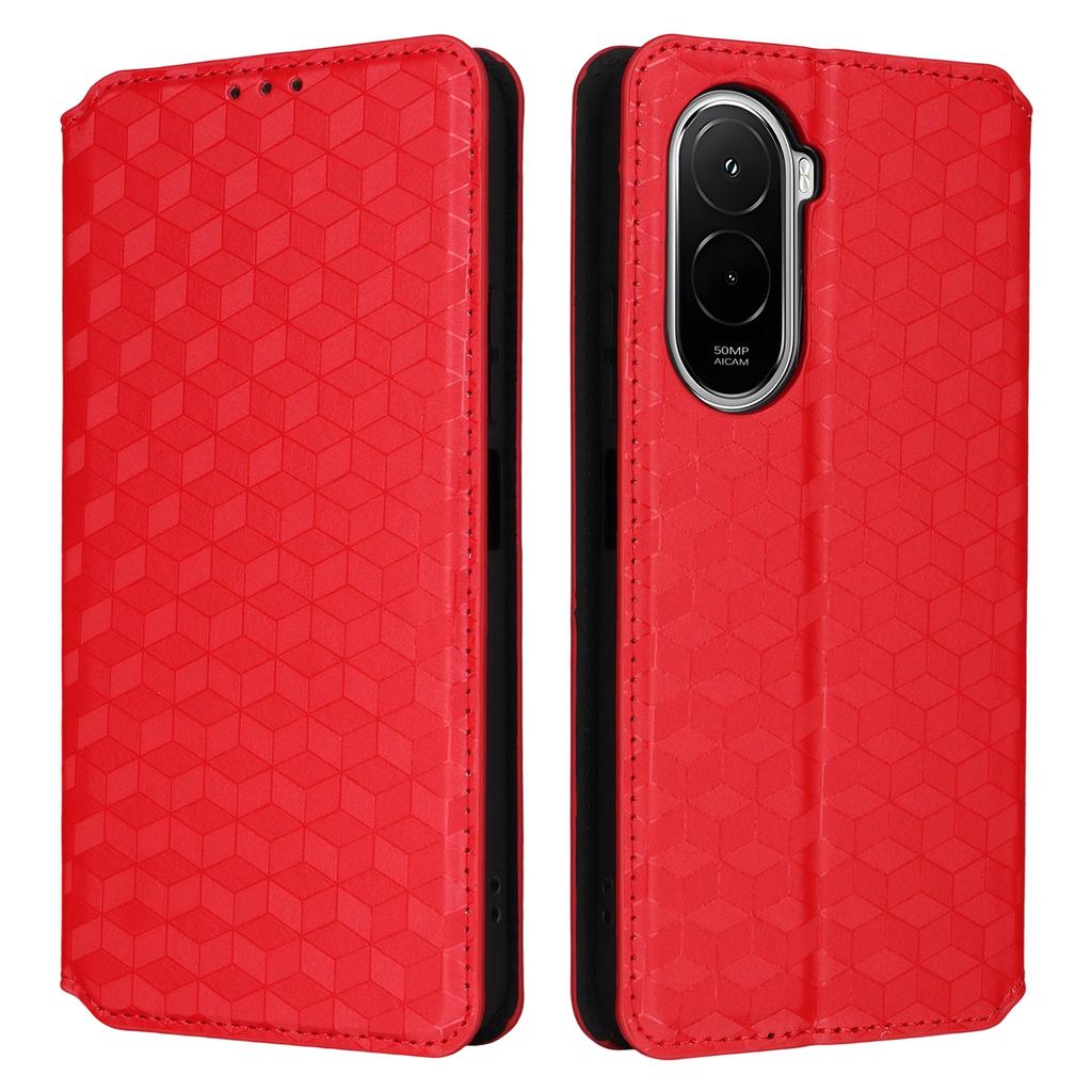 Pro Xiaomi Poco M7 4G (EU) (171 mm) Pouzdro Peněženka Kosočtvercový Vzor PU Kůže Kryt na Telefon