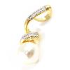 Les Trésors De Lily [D8020] - Gold Plated Pendant 'Passion' White Gold - 23x8 Mm