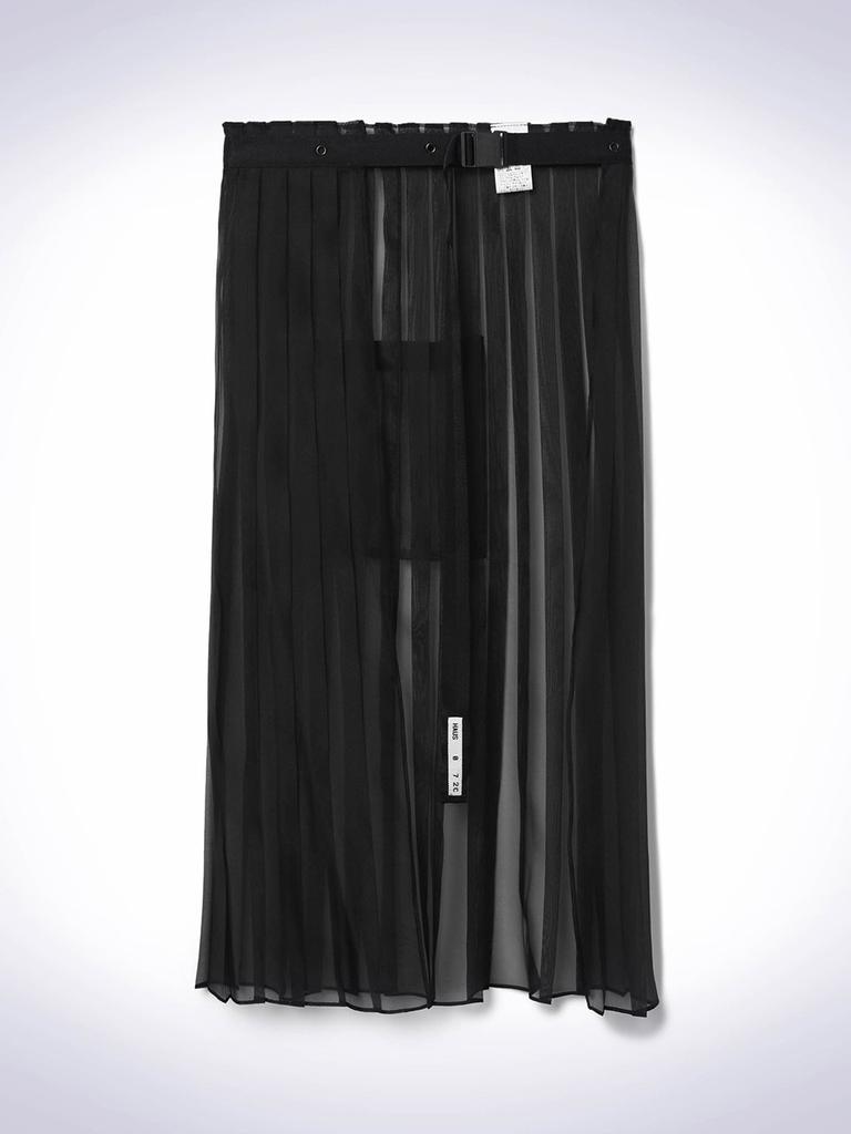 House 072C Pleat Belt Skirt Black