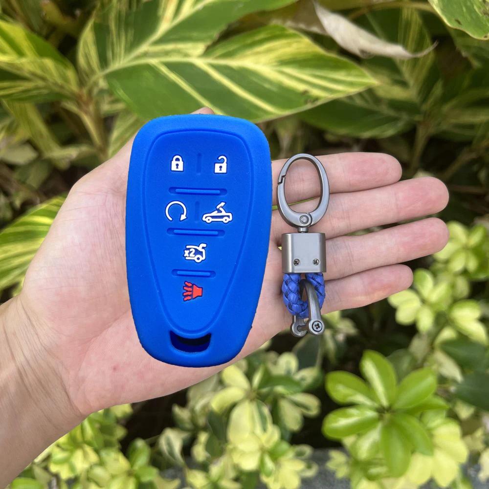 6 Buttons Silicone Car Key Cover Case Keychain Accessories for Chevrolet Malibu Cruze Cavalier Sail3 Captiva Trax Lova Rv Camaro