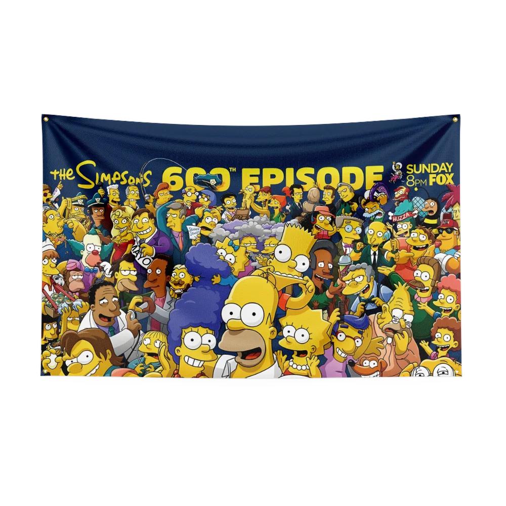 3x5ft Tthe Simpsonss Flag Polyester Digital Printed Game Tapestry Curtain For Decor