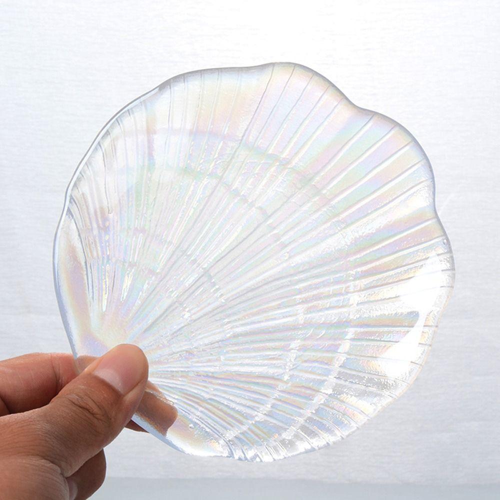 

Glass Jewelry Display Plate Nordic Style Necklace Holder Trendy Photo Props Jewelry Storage Tray B